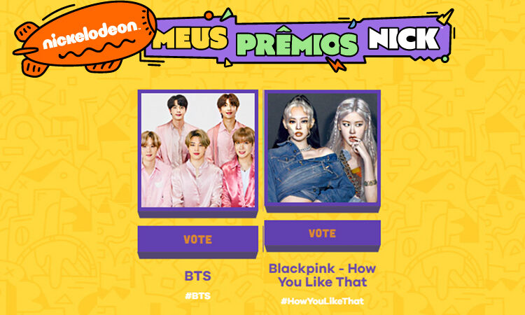 BTS y BLACKPINK nominados en premio Nickelodeon Brasil
