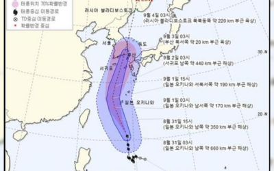 El nuevo tifón 'Maysak' golpeará Corea del Sur