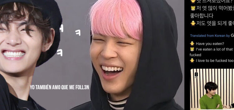 A história se repete, um Tweet mal traduzido diz que V e Jimin gostam de 'F0ll3n'