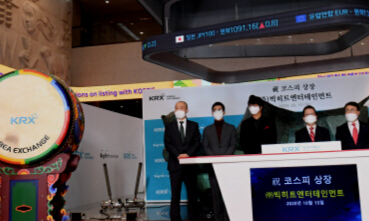 El precio de las acciones de Big Hit Entertainment decae, ¡Inversionistas se muestran preocupados!