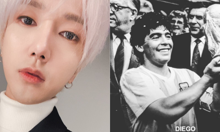 Yesung de Super Junior rinde homenaje al futbolista fallecido Diego Maradona