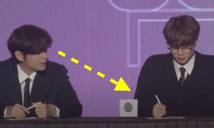 ¿Qué estaba escribiendo Jin durante la conferencia de prensa? ¡ARMY tiene sus teorías!