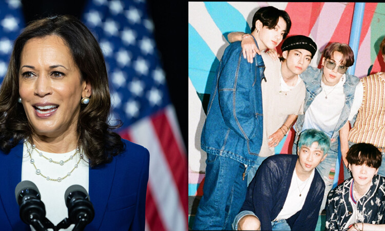 La nueva vicepresidente de Estados Unidos Kamala Harris agrego una canción de BTS en su playlist de Spotify