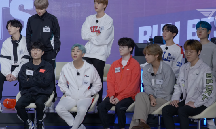Jimin de BTS da consejos de juego a Faker y Cuzz de T1 en el clip detrás de escena de 'Run BTS: T1 x BTS