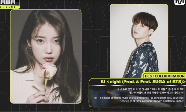 IU y Suga ganan en la categoría 'Mejor colaboración' en los MAMA 2020