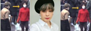 Una Afortunada Dama se cruza en el camino de Jimin de BTS como si nada