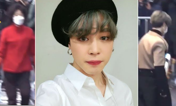 Una Afortunada Dama se cruza en el camino de Jimin de BTS como si nada