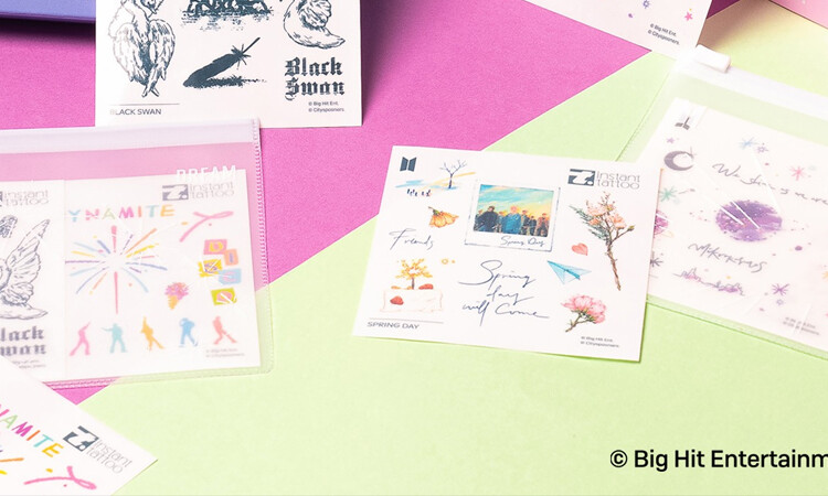 Instant Tatto presenta los diseño de los tatuajes temporales de las canciones de BTS