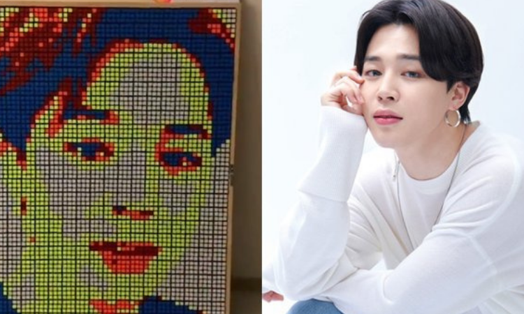 Fan recrea el rostro de Jimin de BTS con cientos de cubos Rubik ¡Es impresionante!