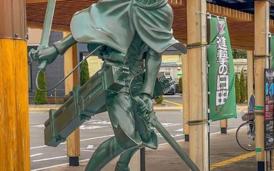Inauguran estatua de Levi Ackerman de Shingeki no Kyojin en Oita
