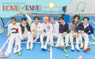 PENTAGON muestra sus fotos en real mientras juegan al tenis en LOVE or TAKE