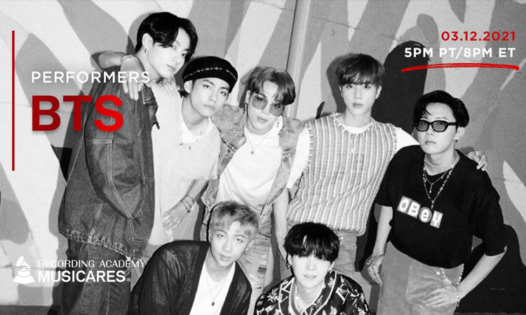 BTS participara en el concierto de benéfico virtual Music On A Mission para los Grammy