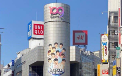 TREASURE obtiene un gran anuncio en el edificio Shibuya 109 antes de su debut en Japón 