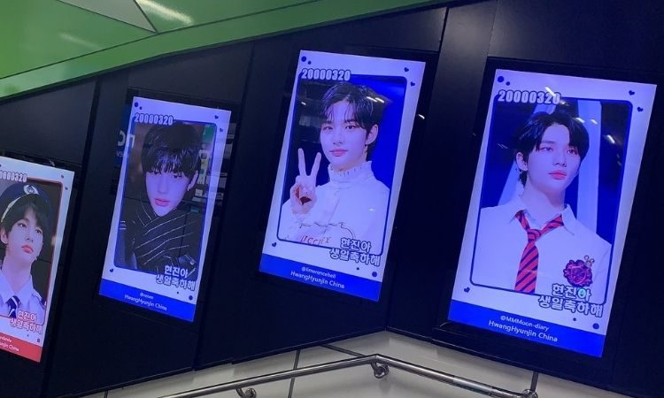 Anuncios por el cumpleaños de Hyunjin de Stray Kids