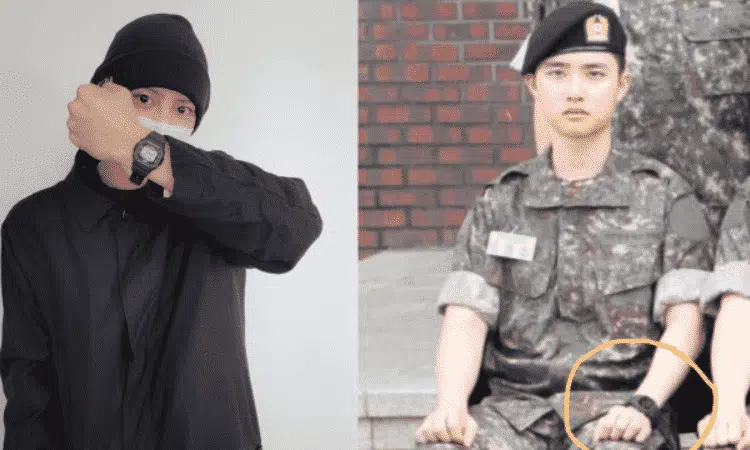 Chanyeol aparece usando el reloj de D.O antes de ingresar al ejército