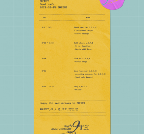 NU'EST tiene planes para celebrar su noveno aniversario de debut