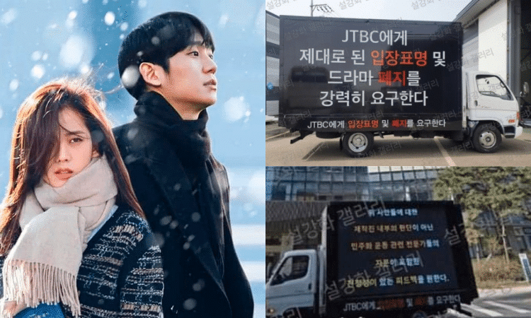 ¡La polémica continúa! Envían camiones de protesta exigiendo la cancelación de 'Snowdrop'