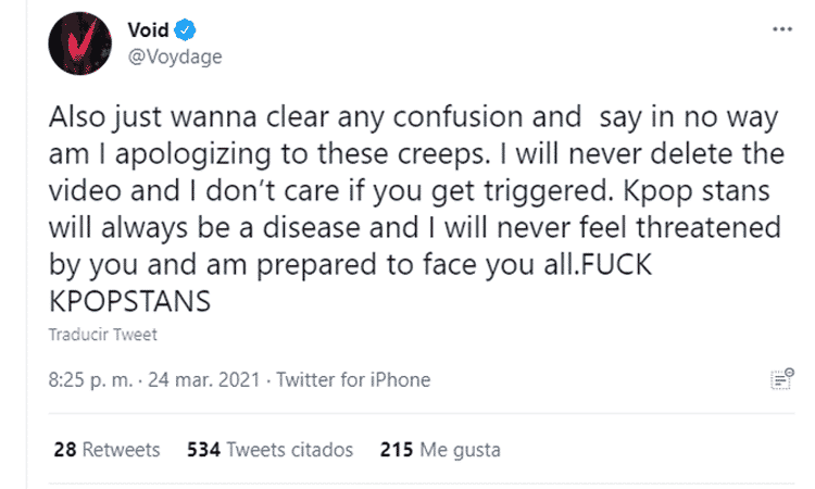 Void maldice a kpop stans tras acusaciones de burlas por la muerte de Jonghyun de SHINee