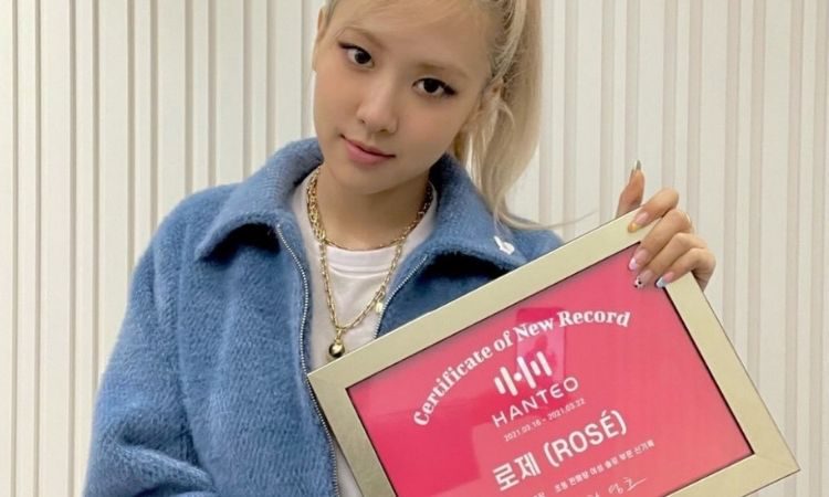 Rosé de Blackpink recibe certificado de Hanteo