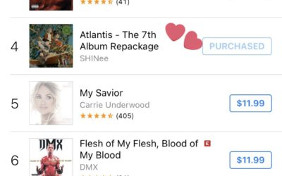 Estos son los logros de Atlantis de SHINee en iTunes Charts de Estados Unidos
