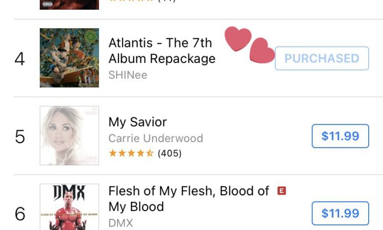 Estos son los logros de Atlantis de SHINee en iTunes Charts de Estados Unidos