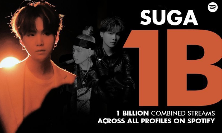 Suga de BTS alcanza 1 Billón de reproducciones en Spotify