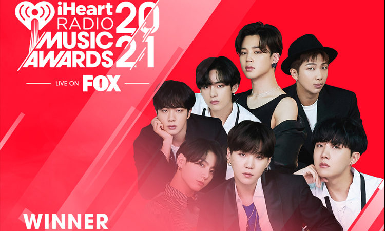 BTS logra obtener los 3 premios en los iHeartRadio Awards 2021