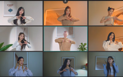 fromis_9 nos llevaba de viaje desde la computadora en el MV WE GO