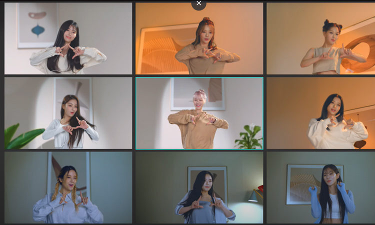 fromis_9 nos llevaba de viaje desde la computadora en el MV WE GO