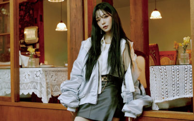 Jiwon, Chaeyoung, & Jiheon de fromis_9 sacan su lado chick para sus fotos en 9 Way Ticket