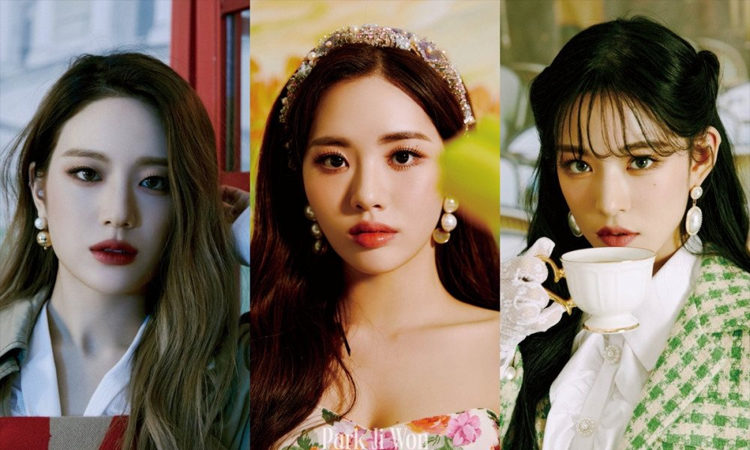 Gyuri, Jiwon y Chaeyoung de fromis_9 regresan a la epoca de los 80 en 9 Way Ticket