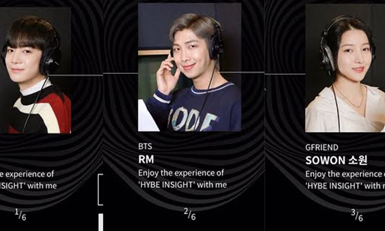 Ellos son la voces oficiales durante tu visita al museo HYBE INSIGHT