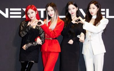 aespa en conferencia de prensa de Next Level