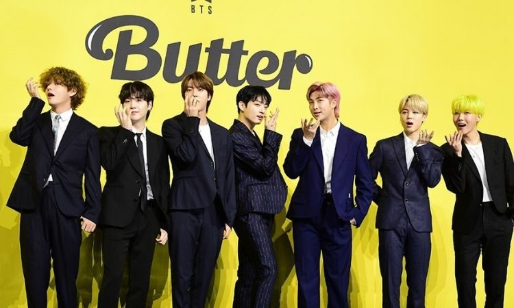 BTS en presentación de Butter a la prensa