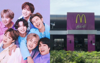 Las tiendas de McDonald's se tiñen de púrpura antes del lanzamiento su colaboración con BTS