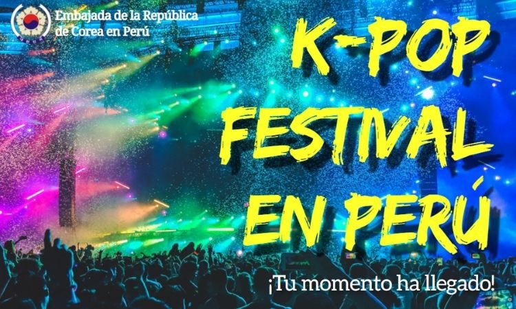 Póster de convocatoria al Festival de K-pop en Perú 2021