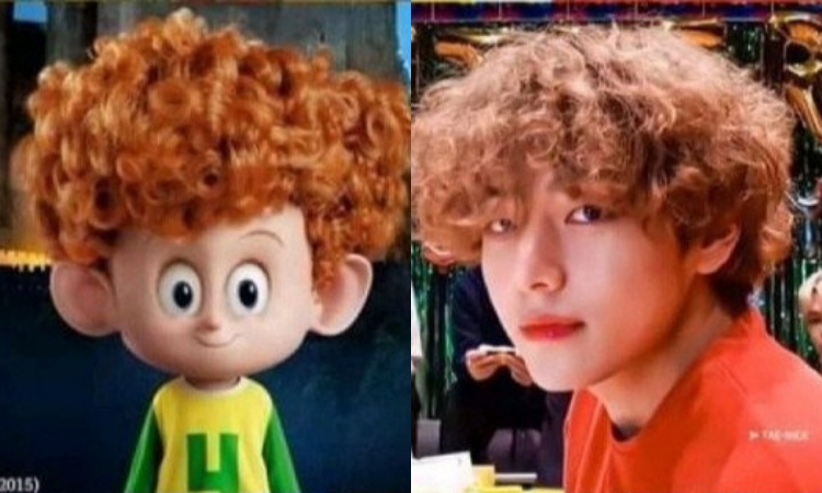 V de BTS se hace viral por su parecido con el personaje Dennis de Hotel Transylvania