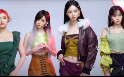 aespa luce como un videojuego en el detras de escena del photoshoot de NEXT LEVEL