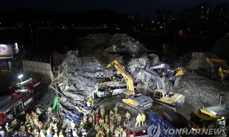 No se encuentran más víctimas mortales en derrumbe de edificio en Gwangju