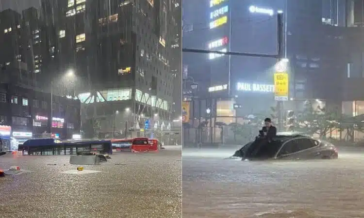 ¡Impactante! Lluvias torrenciales causan estragos en Corea del Sur