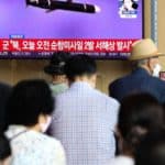 Informe televisivo del lanzamiento de los misiles de Corea del Norte