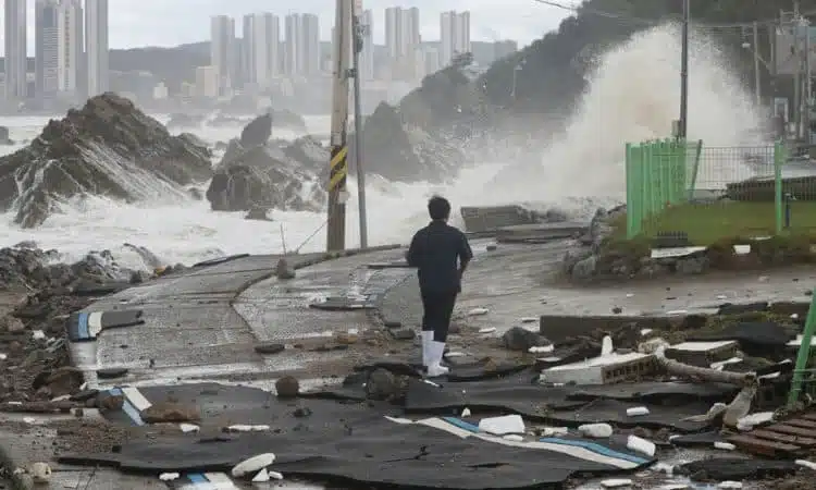 Daños causados por el tifón